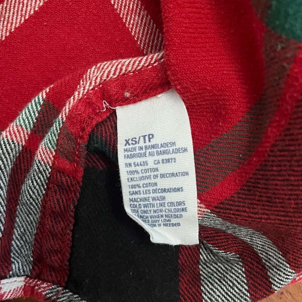 🌲 American Eagle Red Plaid Flannel Shirt Men’s XS Athletic Fit Cotton - Picture 10 of 11